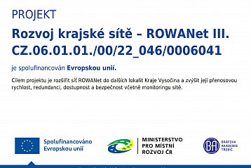 Rozvoj krajské sítě – ROWANet III.