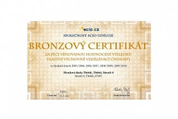 SCIO Bronzový certifikát